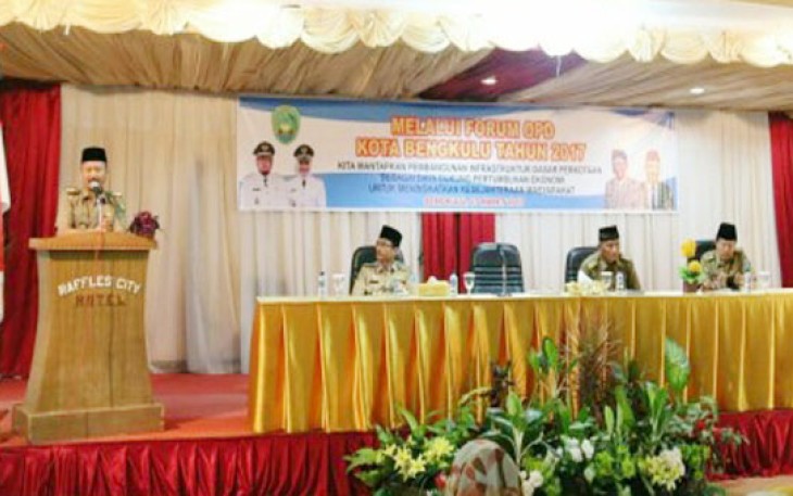 Sekda Kota Bengkulu, Marjon saat memberikan sambutan