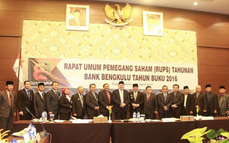RUPS Tahunan Bank Bengkulu Tahun Buku 2016, Rabu (12/04).