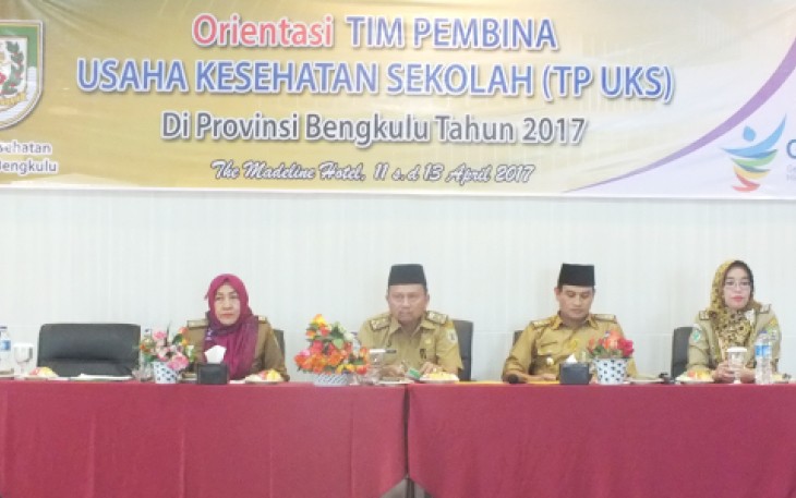Kegiatan Orientasi Tim Pembina UKS di Provinsi Bengkulu, Selasa (11/04) di Hotel Madeline Bengkulu.