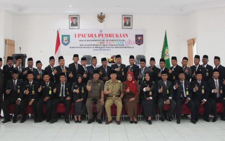 Pembukaan acara Pendidikan dan Pelatihan Kepemimpinan (PIM) Tingkat III angkatan XLVIII dan Diklat Kepemimpinan Tingkat IV angkatan XXXIX di Badan Pengembangan Sumber Daya Manusia (BPSDM), Senin (8/5).