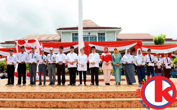Peringatan Hari Pendidikan Nasional (Hardiknas) yang dilaksanakan di halaman Kantor Bupati Seluma, Provinsi Bengkulu (Senin, 15/05)