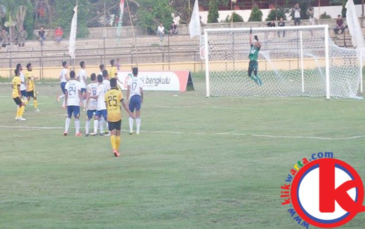 Pertandingan PS Bengkulu VS Cilegon Untited, Sabtu (20/5/2017) di Stadion Semarak, Sawah Lebar Bengkulu.