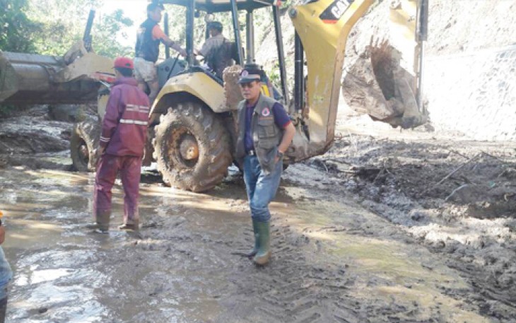 Bencana tanah longsor menerjang Kabupaten Lebong, Provinsi Bengkulu, pada Jumat (5/5/2017).