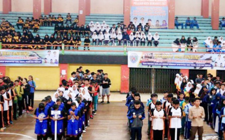 Pembukaan Popda Kota Bengkulu  di Gedung Olahraga