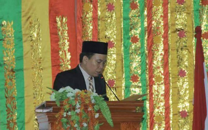 Pembacaan Naskah penetapan pasangan calon (Paslon) Bupati dan Wakil Bupati Benteng Periode 2017-2022