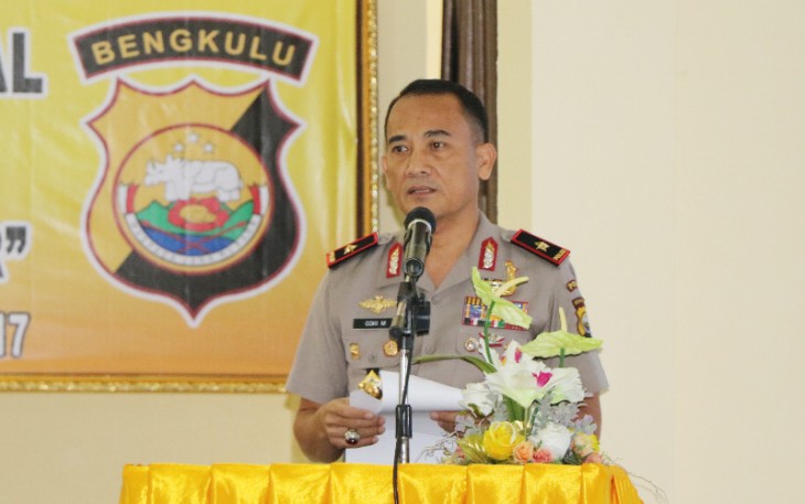 Kapolda Bengkulu Brigjen Pol Drs Coki Manurung. Foto (Tribratanewsbengkulu)
