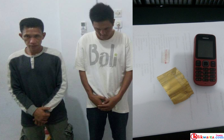 Tersangka dan Barang Bukti diamankan BNNK Bengkulu Selatan