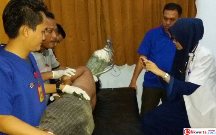 Korban saat divisum di RSUD Cahaya Bathin
