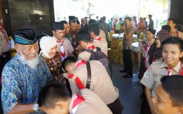 Wawali Patriana Sosialinda  saat Halal Bi Halal bersama Kwarcab Pramuka