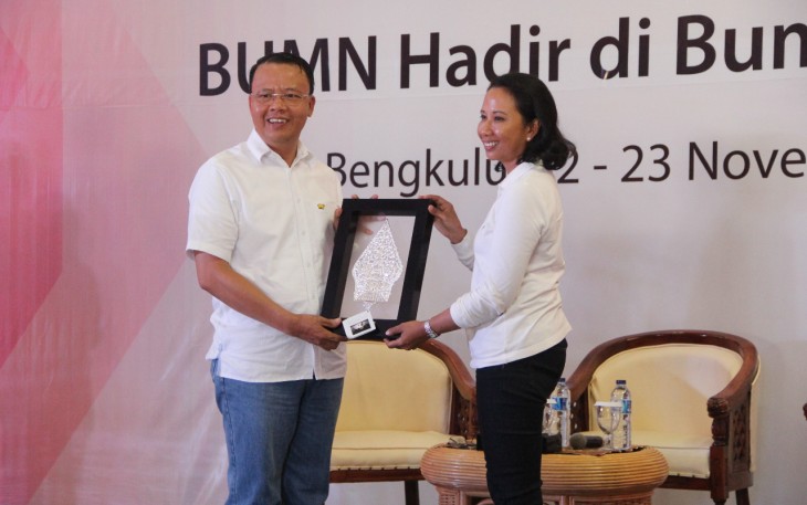 Kunjungan Menteri BUMN Rini Soemarno ke Bengkulu Terkait dengan Kelurahan Kampung Sejahtera karena sekitar 11,8 Hektar