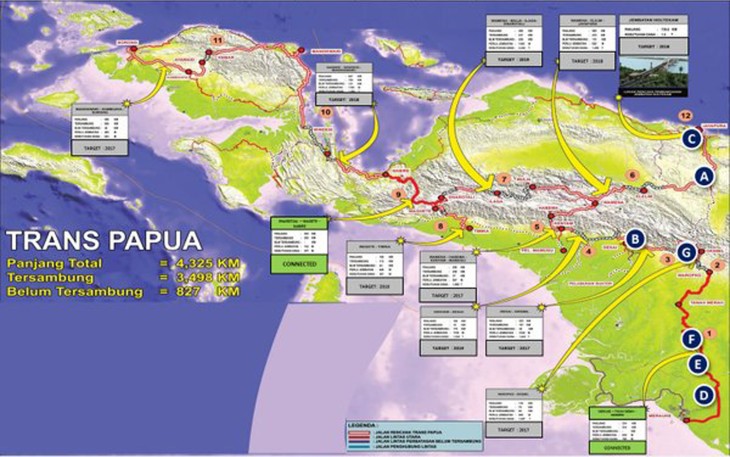 Ilustrasi peta jalan trans papua - Dok Jubi
