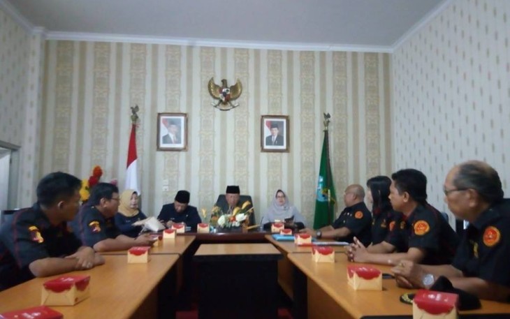 Asisten I Pemkot Bengkulu Fachriza Razie Menerima Audiensi  Lembaga Rehabilitasi Pencegahan Penyalahgunaan Narkotika di Kantor Wali Kota