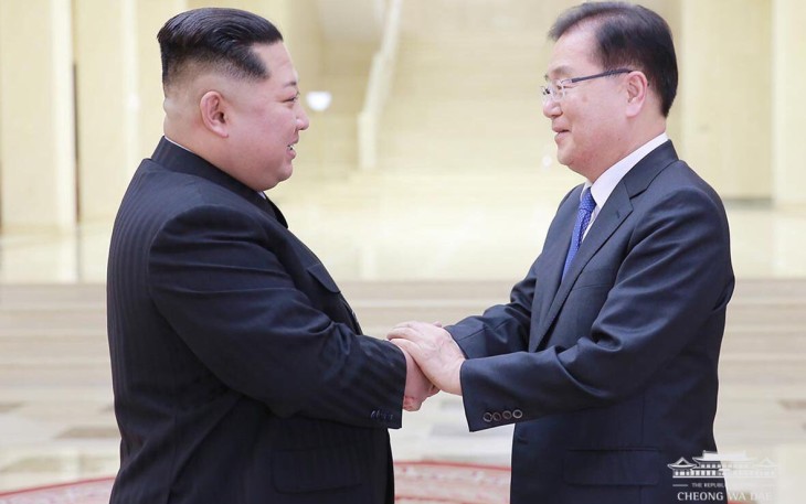 Pertemuan antara Kim Jong Un dan utusan khusus Presiden Moon Jae-in 