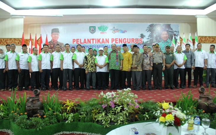 HKTI-Foto bersama usai Pelantikan Pengurus HKTI Provinsi Bengkulu.