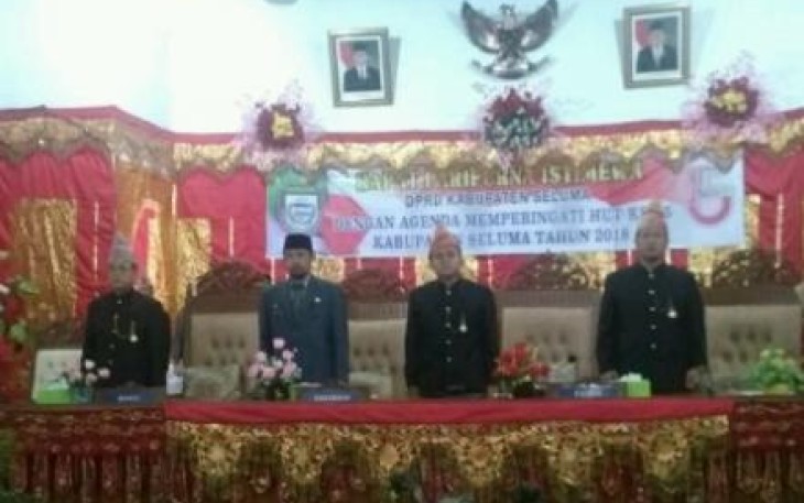 DPRD Seluma Gelar Paripurna Istimewa