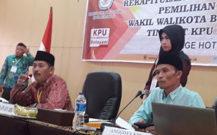KPU Kota Bengkulu menggelar rekapitulasi dan pleno hasil Pilwakot Bengkulu