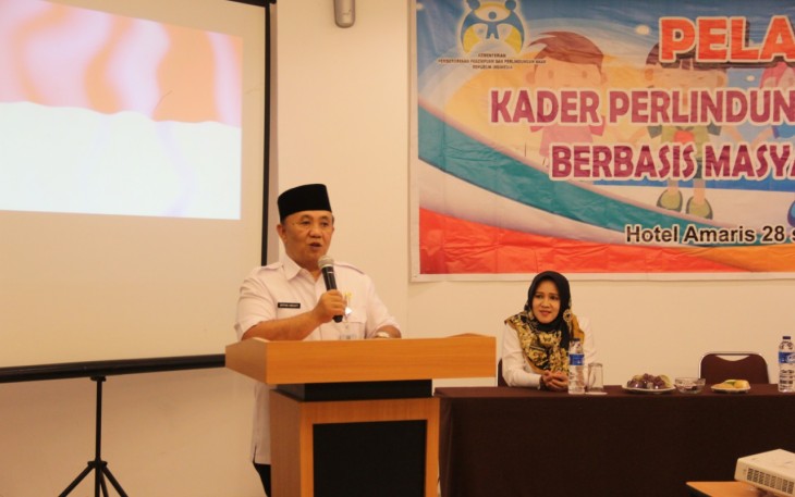 Sekda Provinsi Bengkulu Nopian Andusti, SE. MT menghadiri acara Pelatihan Kader Perlindungan Anak Terpadu Berbasis Masyarakat. 