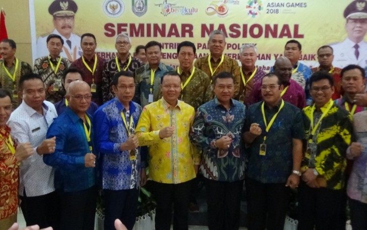 Plt Gub Rohidin Mersyah, menghadiri Seminar Nasional Kontribusi Partai Politik Terhadap Penyelenggaraan Pemerintahan Yang Baik.