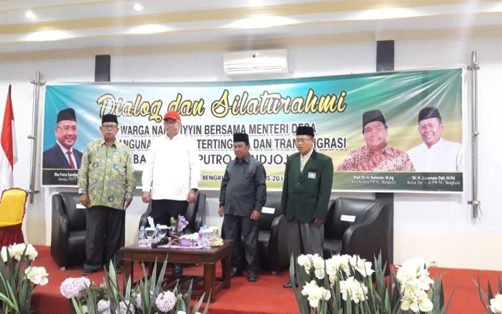 Menteri Desa Pembangunan Daerah Tertinggal dan Transmigrasi Eko Putro Sandjojo Dalam Acara Dialog dan Silaturahmi Dengan Pengurus Nahdlatul'Ulama