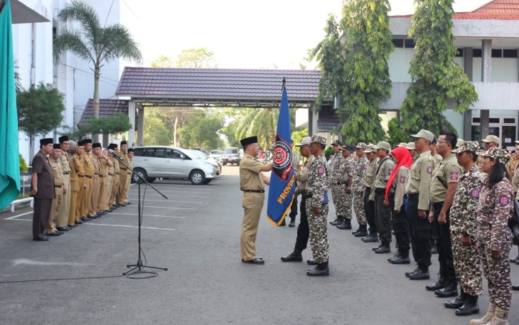 Plt Gubernur Bengkulu Rohidin Mersyah Melepas Tim Tagana Untuk Diberangkatkan Ke Palu/Donggala