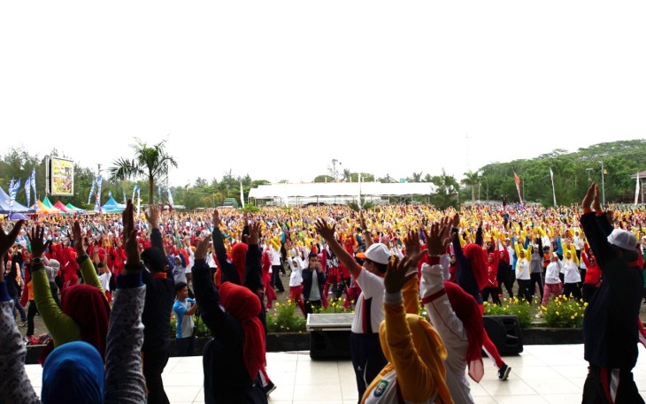 Rekor Museum Rekor-Dunia Indonesia Senam Gerakan Masyarakat Hidup Sehat.