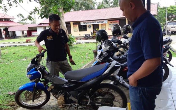 Barang bukti motor diamankan di Polres Bengkulu Selatan