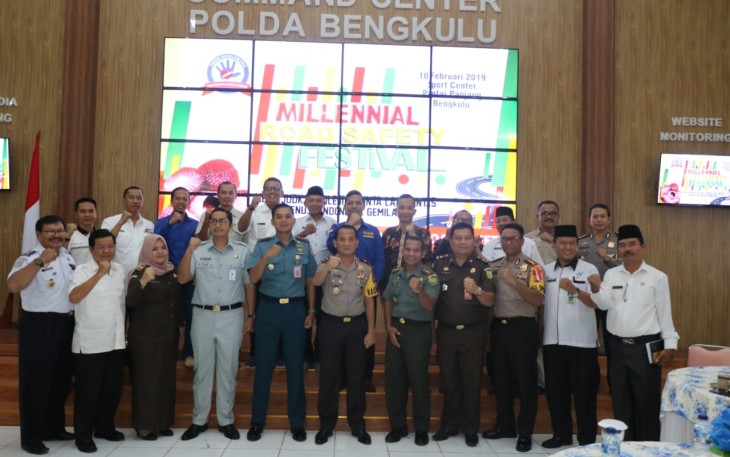 Kata Kapolda Bengkulu saat membuka acara Rakor Rapat Kordinasi (Rakor) Eksternal, Rabu (16/01/2018) di Gedung Command Center Polda Bengkulu.