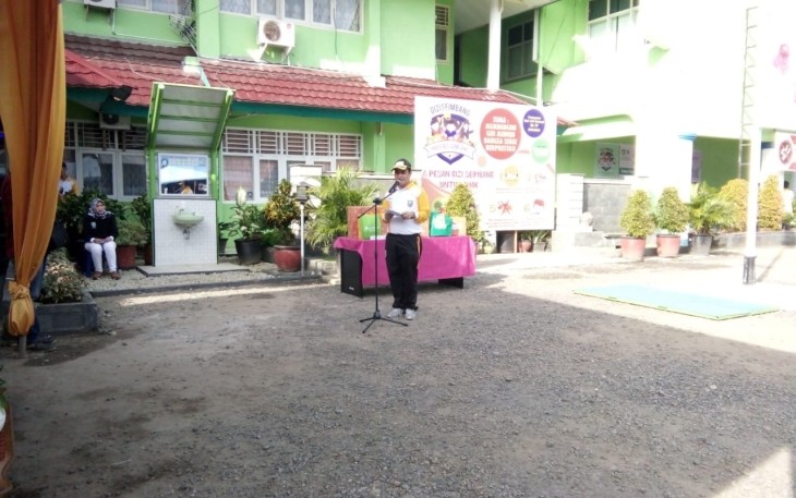 Kadinkes Provinsi Herwan Antoni saat memberikan sambutan dalam acara peringatan HGN ke-59