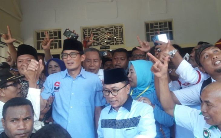 Sandiaga Uno Cawapres 02 saat tiba di Bengkulu