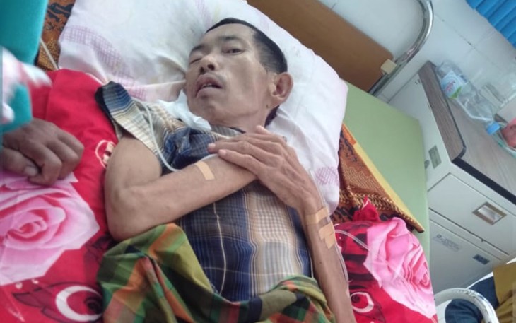 Kondisi cik masi saat terbaring lemah di ruang rawat RSUD Kaur