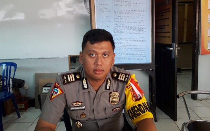 Kabag Ops Polres Bengkulu AKP Dista Nali Putra S.Ik saat diwawancarai di ruang kerjanya