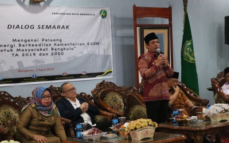 Wakil Wali Kota Bengkulu Dedy  Wahyudi Dalam Dialog Semarak Mengenai Peluang Program Energi Berkeadilan Kementrian ESDM di Balai Kota Bengkulu