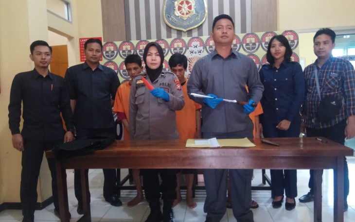 Kasat Reskrim Polres Bengkulu Utara AKP Jery Antonius Nainggolan S.Ik Saat Konferensi Pers 