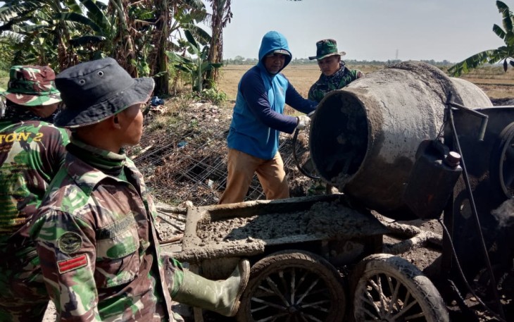 Satgas TMMD ke 105 Utamakan Kualitas Dalam Pembangunan Sasaran Fisik