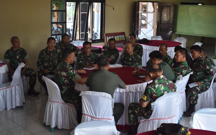 Dandim Brifing dengan Danramil dan Perwira Kodim 0716/Demak