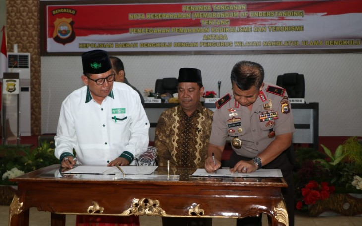 NU-Polda Bengkulu Teken MoU Cegah Radikalisme dan Terorisme