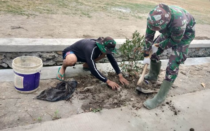 TNI Juga Pelopori Penghijauan di Desa Sasaran TMMD