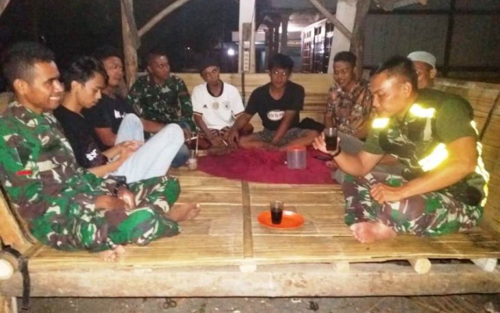 Satgas TMMD Tegal Aktifkan Ronda Malam Bersama Warga Desa Jatimulya