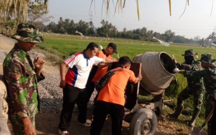 Kokohnya Kebersamaan TNI dan Polri Pada TMMD Reg 105 Kodim Klaten