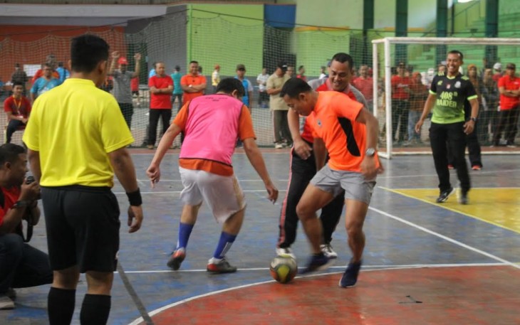 Tim Futsal Forkopimda Sragen Kalahkan Tim Wartawan
