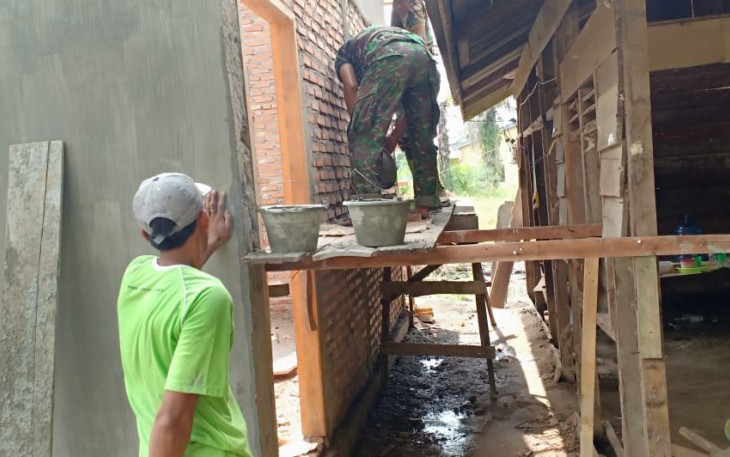 Pra TMMD Ke-105 Senyum Bahagia Ibu Sarinem