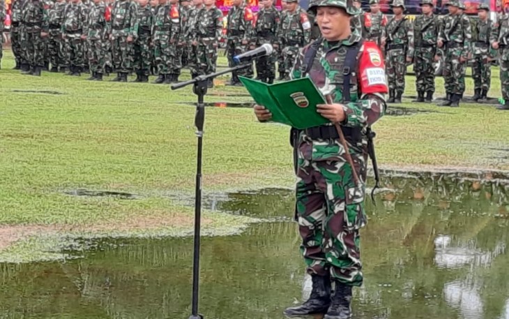 Dandim 0209/LB Bacakan Laporan Kesiapan Pelaksanaan