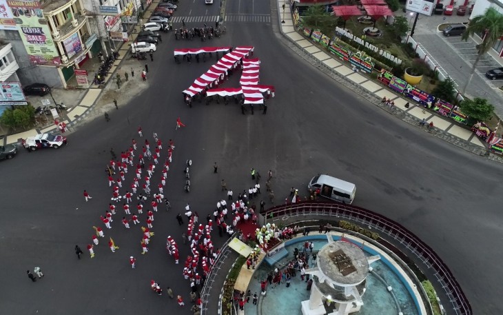 Kirab Bendera Merah Putih Peringatan HUT RI ke 74 Tahun 