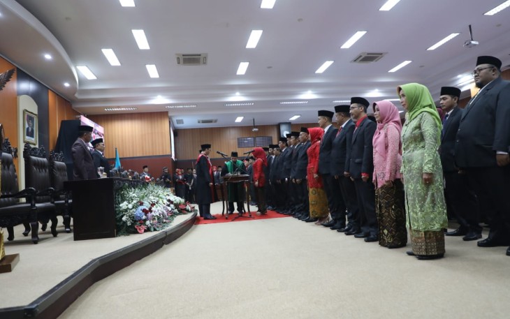 Suasana Pelantikan Anggota DPRD Kabupaten Blitar periode tahun 2019 2024