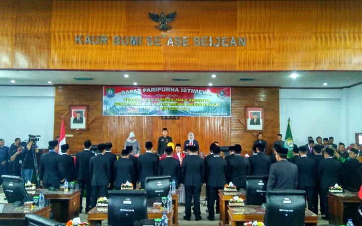 Pelantikan Anggota DPRD Kabupaten Kaur Periode 2019 2024