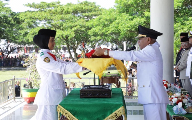 Pelaksanaan Upacara HUT RI Ke 74 di Kabupaten Asahan Berjalan Lancar dan Hikmat