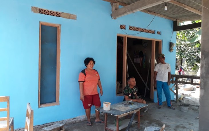 Rumah Juwanto Menjadi Sasaran Rehap Rumah Tidak Layak Huni Satgas TMMD ke 105 Kodim Klaten