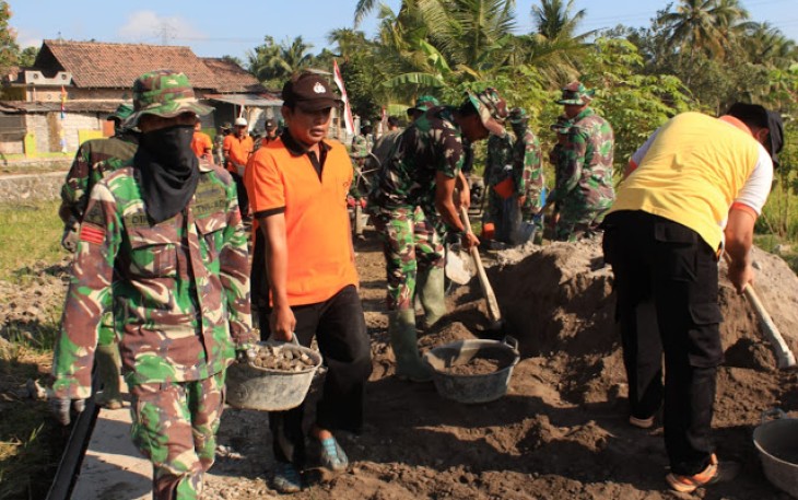 Terus Berlanjut Dukungan Polres Klaten di TMMD Kodim Klaten
