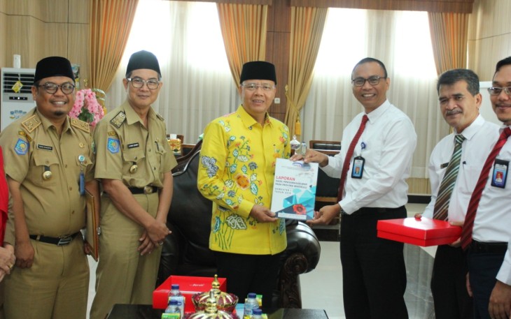 Gubernur Bengkulu Rohidin Mersyah Terima Laporan Hasil Pengawasan Badan Pengawasan Keuangan Dan Pembangunan Perwakilan Provinsi Bengkulu