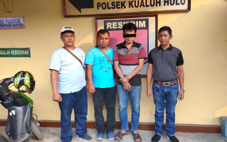 Pelaku saat diamankan